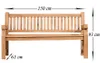 CLP Teakbank Jackson, Farbe:teak, Größe:150 cm Produktbild-Vorschau 2