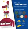 tillvex Pavillon 3x6m - avec 3 parois latérales rouge Voir les images du produit 4