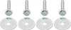 Four bolts with washers arranged in a grid pattern on a white background. Produktbild-Vorschau