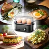 A collage of images showcasing an egg cooker and various egg dishes. Anteprima dell’immagine prodotto