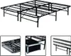 A metal bed frame shown from multiple angles, including a folded state and with a mattress. Produktbild-Vorschau