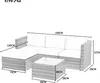 Merax 5-tlg. Polyrattan Lounge Gartenmöbel Lounge Set, Produktbild-Vorschau 7