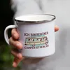 Ich bin Rentner Campen ist mein Job Emaille Tasse Camping Produktbild-Vorschau 4