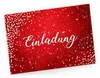 10 Klapp-Einladungskarten Rot Glitzer inkl. 10 weißen Produktbild-Vorschau 1