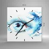 Wanduhr - Quadrat - Glasuhr - Auge Blau Welle Mensch - Produktbild-Vorschau 3