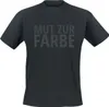 Sprüche T-Shirt Uni Mut zur Farbe schwarz Funartikel, Produktbild-Vorschau 1