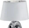 Stolní lampa - Stříbrně šedá - Bílá - Keramika - Látkové Náhled obrázku produktu 7