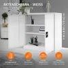 ML-Design Aktenschrank abschließbar, 90x40x90 cm Weiß, Produktbild-Vorschau 2