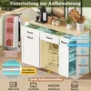 Sideboard Kommode Anrichte mit Mülleimerfach & Gewürzregal, Produktbild-Vorschau 7