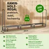 TTL GARDEN Kaminholzregal L 300x36x116cm Schwarz mit Produktbild-Vorschau 3
