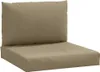 vidaXL Palettenkissen 2-tlg. Melange Taupe Stoff Produktbild-Vorschau 1