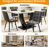 Collage showing a dining table and chairs in a dining room setting, a living room, and an office space. Produktbild-Vorschau