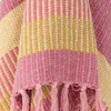 Bloomingville Decke ISNEL Pink Gelb Gestreift 160x130 cm Produktbild-Vorschau 3