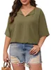 T-Shirt mit V-Ausschnitt, geeignet für Damen mit Übergröße, Produktbild-Vorschau 4