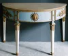 Casa Padrino Luxus Barock Konsole Blau / Weiß / Gold 150 x Produktbild-Vorschau 2