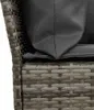 vidaXL Gartensofa mit Kissen Grau Poly Rattan Produktbild-Vorschau 7