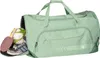 A green duffel bag filled with sports equipment. Produktbild-Vorschau