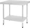 Vogue Edelstahl Arbeitstisch Mit Regalboden 90X60 Cm Produktbild-Vorschau 1