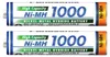 Two AAA rechargeable batteries are shown side-by-side against a white background. Produktbild-Vorschau
