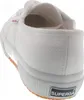 A close-up rear view of a white Superga sneaker. Voir les images du produit