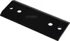 A black metal blade with four holes for mounting, likely a replacement part for a garden shredder. Podgląd zdjęcia produktu