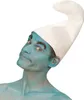 A person wearing a blue costume and a white hat, likely a Smurf costume. Produktbild-Vorschau