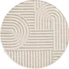 Art tappeto pelo lungo rotonda Ø 120cm crema Anteprima dell’immagine prodotto 1