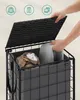 SONGMICS Koš na prádlo 90 L, Koš na prádlo s kolečky, Vozík Náhled obrázku produktu 5