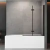 Duschabtrennung 120x140cm Duschwand für Badewanne 2-Teilig Produktbild-Vorschau 1