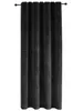 Verdunkelungsvorhang Samt weich 140x225 cm Schwarz Vorhang Produktbild-Vorschau 1