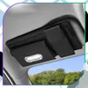 EDIBAZZAR | Organiseur de pare-soleil de voiture, cuir noir Voir les images du produit 7