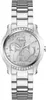 A silver Guess watch with a textured dial and crystal accents. Produktbild-Vorschau