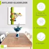 ARTland Glasbild Frosch umfasst einen Pflanzenstengel Produktbild-Vorschau 3