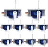 A grid of small servo motors, commonly used in model railways and robotics. Produktbild-Vorschau