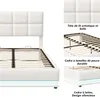 Letto matrimoniale 140 x 190 cm, con illuminazione LED, Anteprima dell’immagine prodotto 5