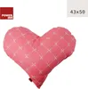 POWER INN Herzkissen groß | Rosa mit weißen Blümchen | Produktbild-Vorschau 1
