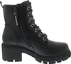 A black Dockers women's boot with laces and a side zipper. Produktbild-Vorschau