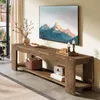 Mobile TV in legno massello, 140 cm, con 2 ripiani, ideale Anteprima dell’immagine prodotto 1