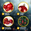 Lot de 103 boules de Noël rouge Décorations pour sapin en Voir les images du produit 5