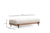 Hanah Home, Eti Oak Pouffe - White, Sitzpuff, BUCHENHOLZ / Produktbild-Vorschau 4