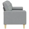 Sofa 3-Sitzer mit Zierkissen Hellgrau 210 cm Stoff Produktbild-Vorschau 4