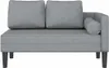 vidaXL Chaiselongue mit Kissen Hellgrau Stoff Produktbild-Vorschau 3