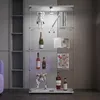 INONEFT Sklenená vitrína stojaca, biela (36,49 x 80,49 x Náhľad obrázku produktu 1