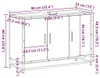 vidaXL Wastafelonderkast, gerookt eikenfineer, 90x33x60 cm, Productafbeelding-voorbeeld 8