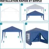 Wiltec Pavillon 3 x 3 m en bleu avec protection UV 50+, Voir les images du produit 4
