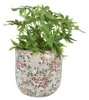 Clayre & Eef Blumentopf Ø 19x18 cm Grau Keramik Blumen Produktbild-Vorschau 2