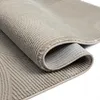 Recycle Teppich mit modernen ovalen Formen liniert in beige Produktbild-Vorschau 7