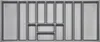 ORGA-BOX III Besteckeinsätze Tiefe 473 mm, Höhe 50,5 mm Produktbild-Vorschau 1