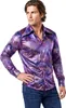 70er Jahre Hemd Herren Lila Disco violett - S Produktbild-Vorschau 8