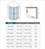 Runddusche Duschkabine 90x90x195cm Viertelkreis Produktbild-Vorschau 6